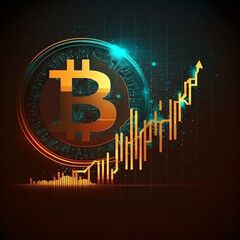Wall Mural - modern computer virtual dashboard analyzing finance sales data and economic growth graph chart and block chain technology