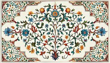 Pattern With Flowers Mughal Style