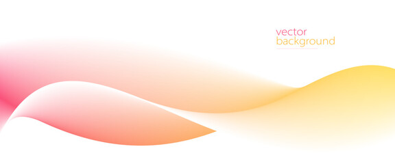 Smooth flow of wavy shape with gradient vector abstract background, red and yellow design curve line energy motion,