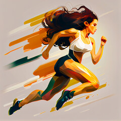 Wall Mural - Running, runner, athlete, speed