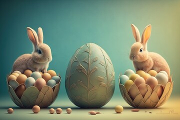 Wall Mural - Creative Easter concept