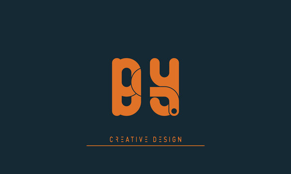 Alphabet letters Initials Monogram logo BY , YB