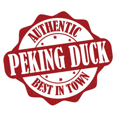 Wall Mural - Peking duck label or stamp