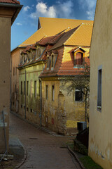 Wall Mural - Meissen city. Saxony, Germany. Street of old medieval town.