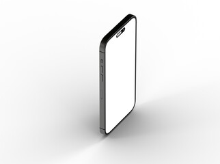 Poster - Mockup - 3d render illustration hand holding the white smartphone