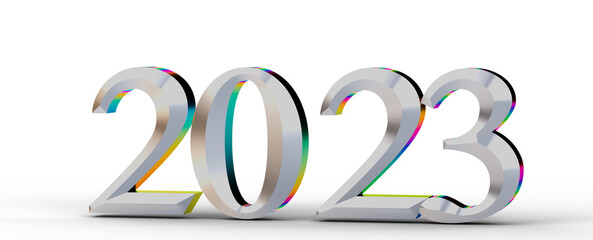 Aufkleber - Year as Number - 2023 text flyer design on graphic