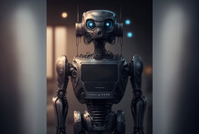 A Robot, Robust Humanoid Android With Artificial Intelligence. Generative AI