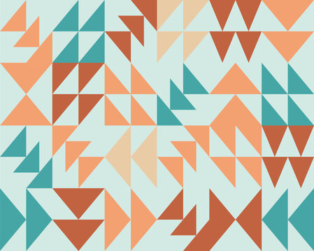 Abstract arrows retro seamless pattern. geometric background texture
