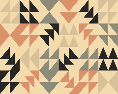 Abstract arrows retro seamless pattern. geometric background texture