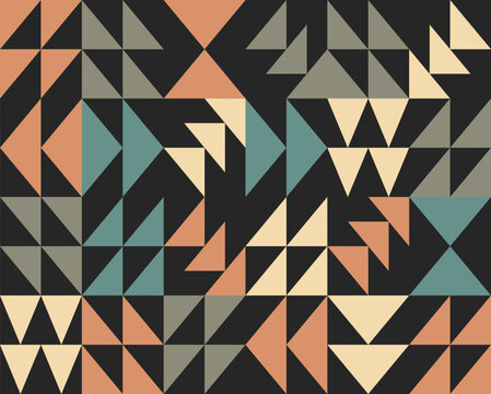 Abstract arrows retro seamless pattern. geometric background texture