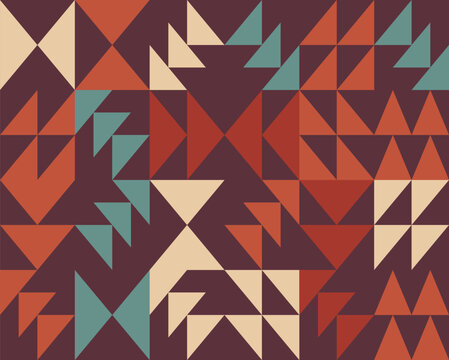 Abstract arrows retro seamless pattern. geometric background texture