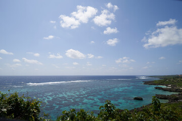 coast with sky and clouds (Miyako-jima island)