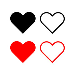 Poster -  hearth icon for apps and web sites trendy style illustration on white background..eps