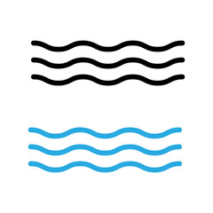 Poster - Wave Icon in trendy flat style isolated on white background..eps