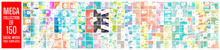 Mega Collection Of 150 Social Media Post Design Template	

