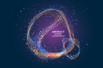 Aufkleber - Abstract particles circle background. Eps10 Vector background.