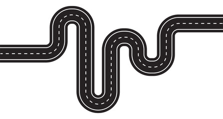 Zigzag road. Success concept. Vector illustration graphic design.