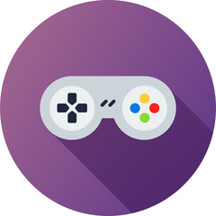 Poster - Joystick icon in flat illustration. Controller signs illustration.