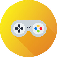 Poster - Joystick icon in flat illustration. Controller signs illustration.
