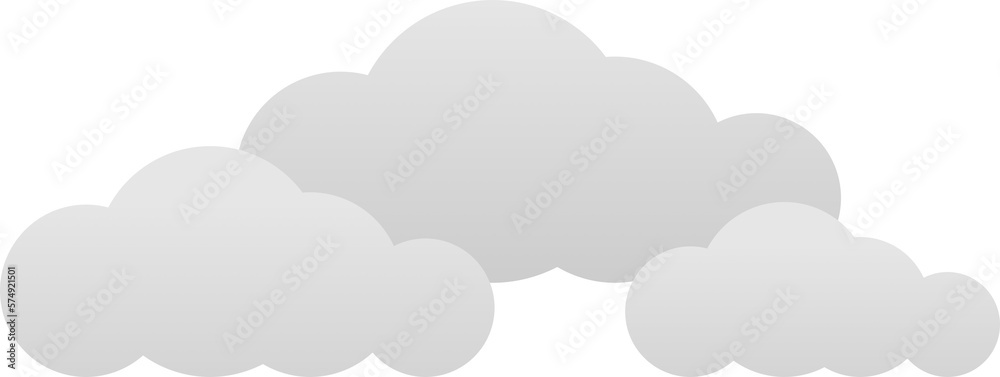 Group fluffy clouds icon PNG