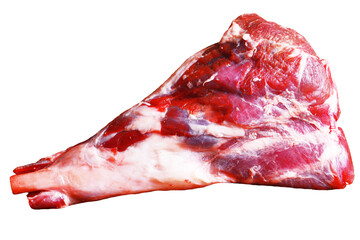 Canvas Print - Raw lamb leg isolated