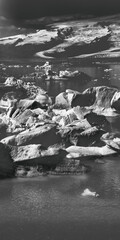 Icebergs in the Jokulsarlon Lagoon, Southern Iceland in summer season