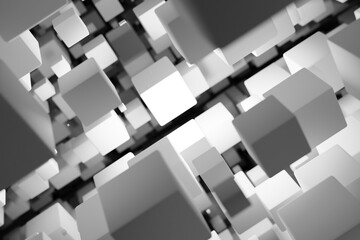 Wall Mural - abstract background with cubes