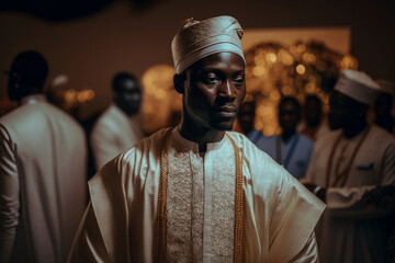 generative ai. young african men in a room.