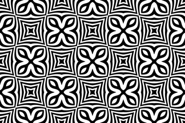 Sticker - Seamless Geometric Pattern. Black and White Texture.