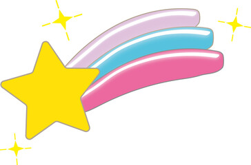 Wall Mural - There are shooting stars in three colors