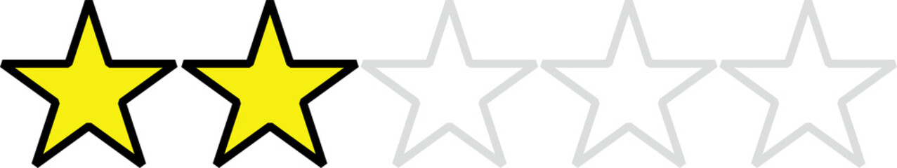 Wall Mural - Rated star list, two stars