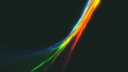 Poster - abstract rainbow light energy strokes background/ 4k animation of an abstract background of lightful
