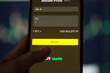 Crypto market exchange, buy bitcoin concept , phone display