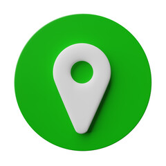Aufkleber - location pin icon 3D render isolated on transparent background, png file format.