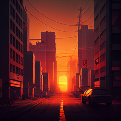 Poster - sunset