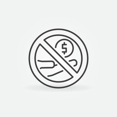 Poster - Stop Corruption and Bribery vector concept outline icon or symbol