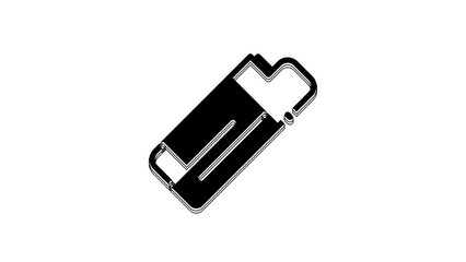 Poster - Black Lighter icon isolated on white background. 4K Video motion graphic animation