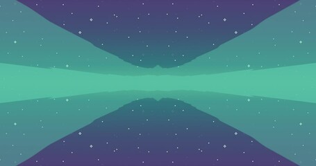 Wall Mural - Abstract animation. Vector retro futuristic background. 8 bit Retro game design interface Pixel art space cosmos. Pixel art 8 bit, pixel video game