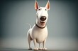 Cute bull terrier dog character. Generative AI