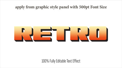 Poster - Retro - fully editable effect, Apply from graphics style panel with 350 to 500pt font size.