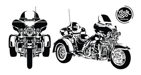 Wall Mural - American motorcycle Illustration Vector EPS10