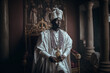 Generative AI. A Nigerian king sitting in his palace