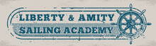 Sailing Academy Sticker Vintage Monochrome