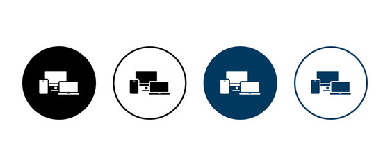 device icon set. devices icon in flat style concept - stock vector.	