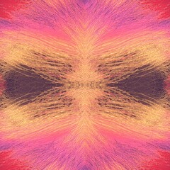 Poster - Symmetrical composition of fantastic multicolored lines. 3d rendering digital illustration