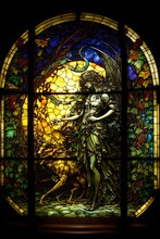 Stained Glass Demonarium By Louis Comfort Tiffany 