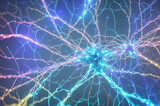 Fototapeta  - Image of the connections between neurons in the human brain. Generative AI	
