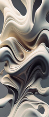 Wall Mural - Abstract white gradient fluid background. 3d illustration.