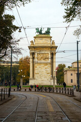Fototapete - Arco della Pace in Milan, Italy