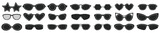 Fototapeta Pokój dzieciecy - Sunglass isolated black set icon. Vector illustration summer glasses on white background. Vector black set icon sunglass .